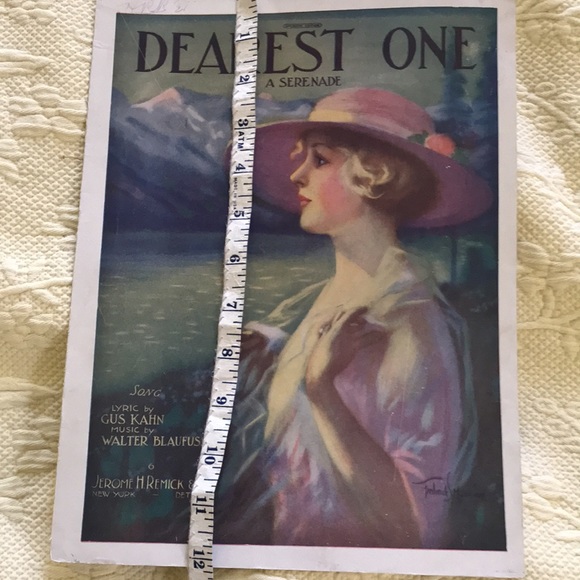 “ DEAREST ONE” , Hey serenade, Vintage sheet music. Gorgeous image. - Picture 9 of 10